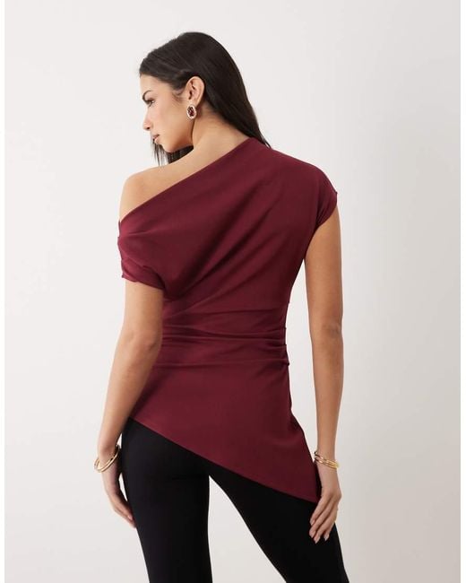 Gina Tricot Red Asymmetric Top