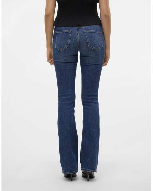 Vaqueros Azul Oscuro De Corte Pitillo De Vero Moda de color Blue