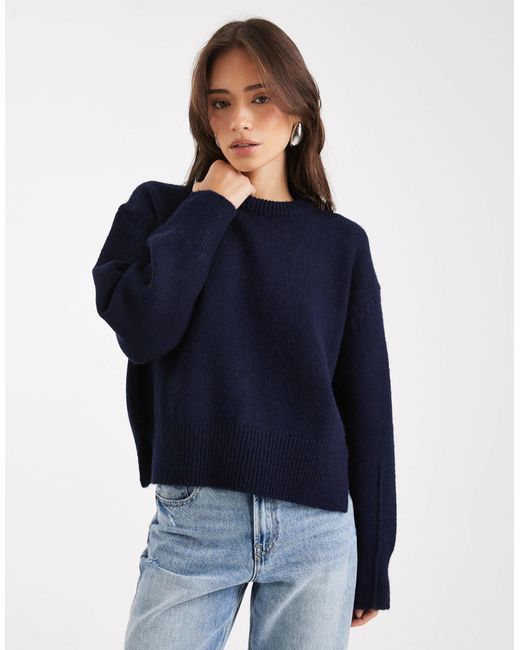 ASOS Blue – kastiger pullover