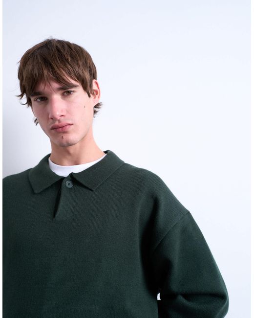 Topman – eleganter strickpullover in Green für Herren