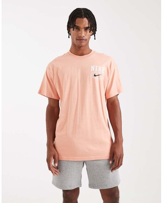 Nike Pink Line Art Graphic T-shirt for men