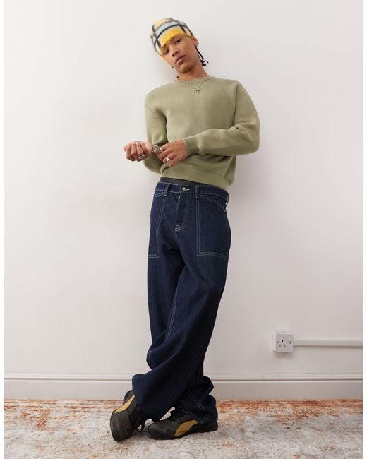 Weekday Green Emilio Jumper for men