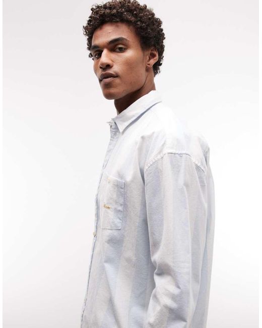 BLKVIS White Script Heavy Stripe Shirt for men