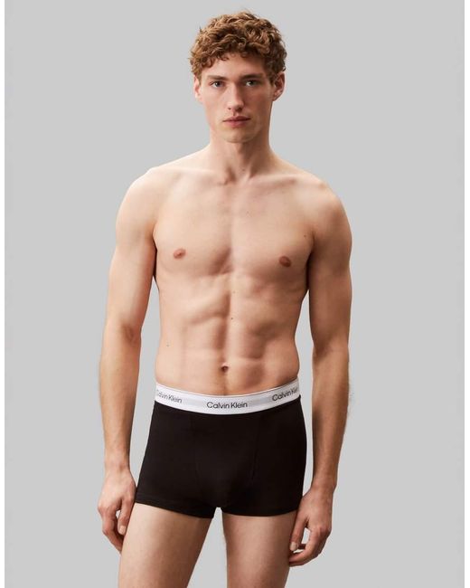 Calvin Klein Black Icon Cotton Stretch 5 Pack Relaxed Trunks for men