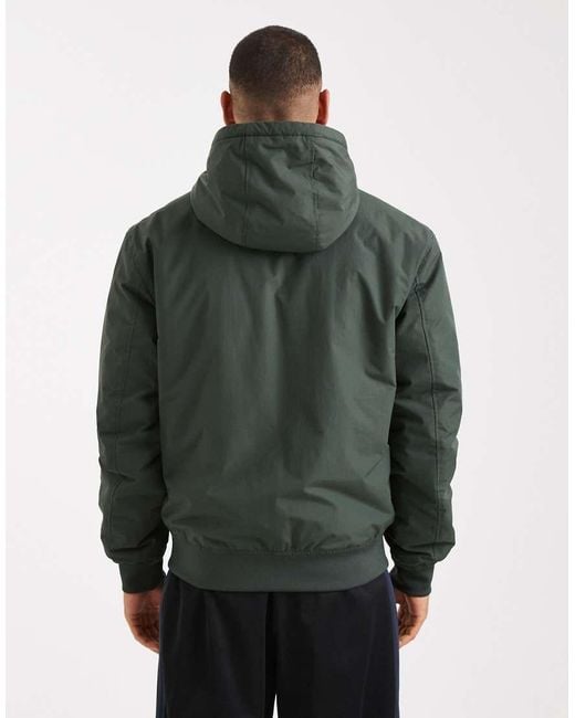 Fred Perry Green Hooded Brentham Jacket for men