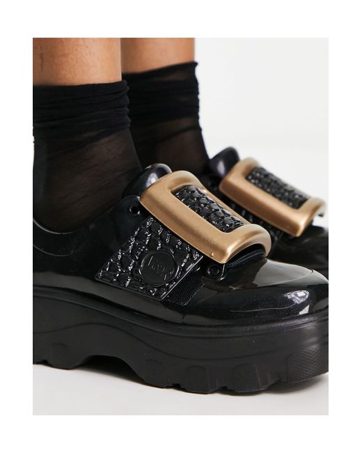 X viktor and rolf - kick off - scarpe nere con suola spessa di Melissa in Black