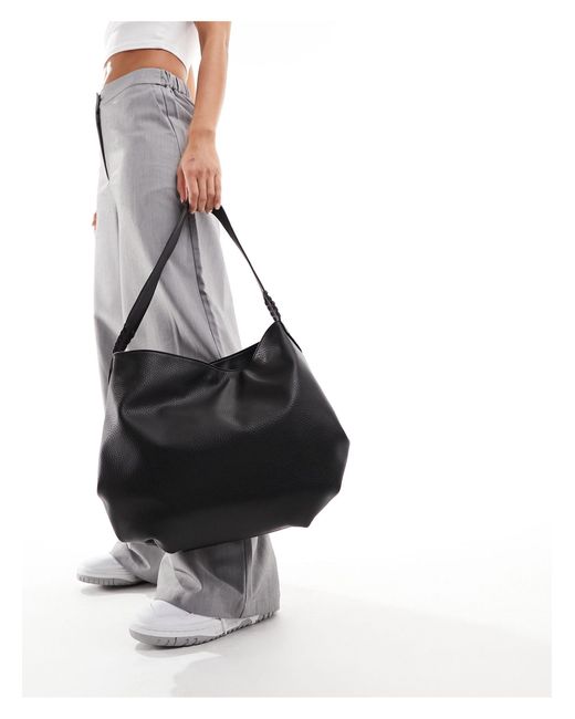 Sac porté épaule souple oversize Accessorize en coloris Black