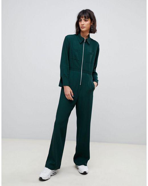 asos green jumpsuit