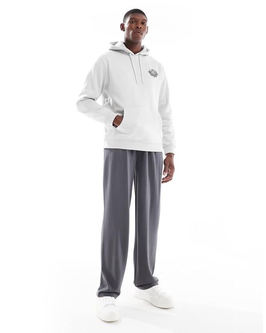 Santa Cruz White Regular Fit Graphic Logo Hoodie With Back Print for men