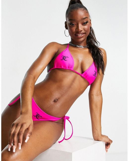 Juicy Couture Pink Logo String Bikini Top & Bottom