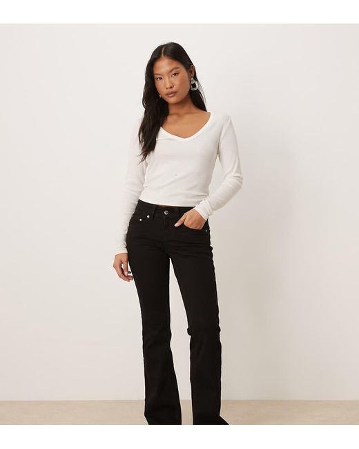 Gina Tricot White Low Waist Bootcut Jeans