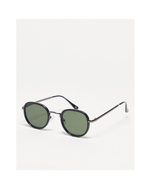 Aire Black Cygnus Sunglasses With Green Lens