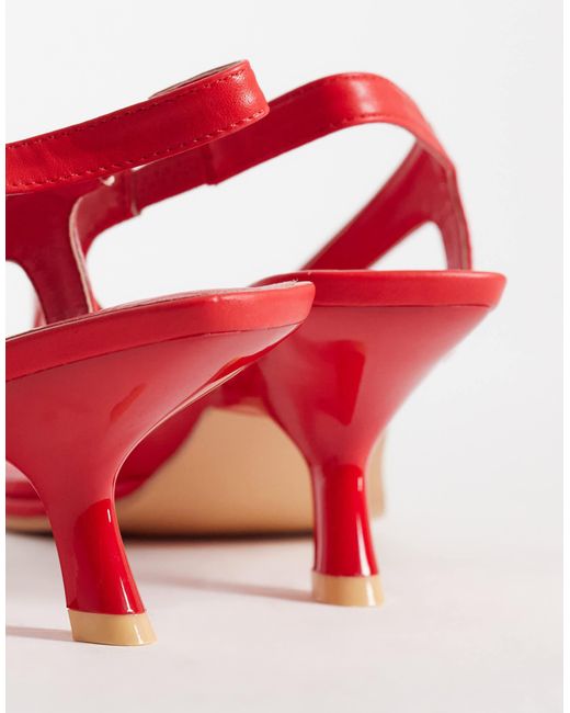 Glamorous Red Heeled Sandals