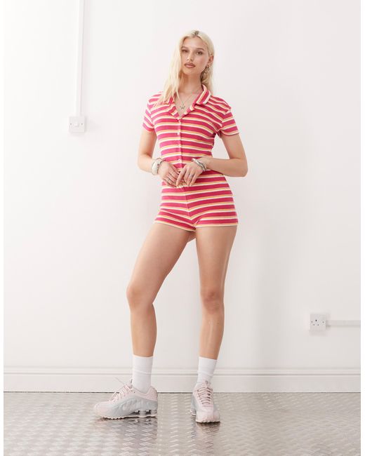 Combishort Collusion en coloris Pink