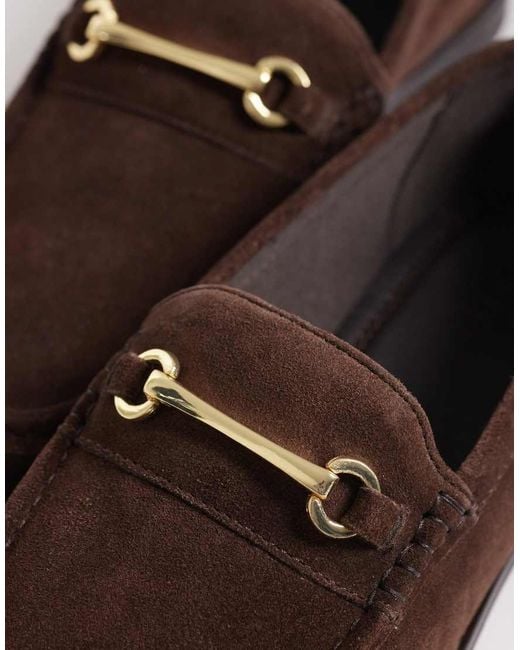 ASOS Brown Penny Snaffle Loafer for men