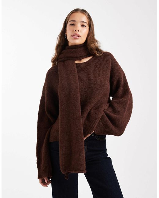 Pull en maille avec ASOS en coloris Brown