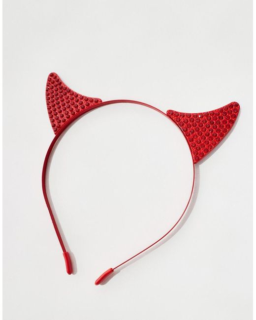 Ann Summers Red Halloween Diamante Devil Horn Headband