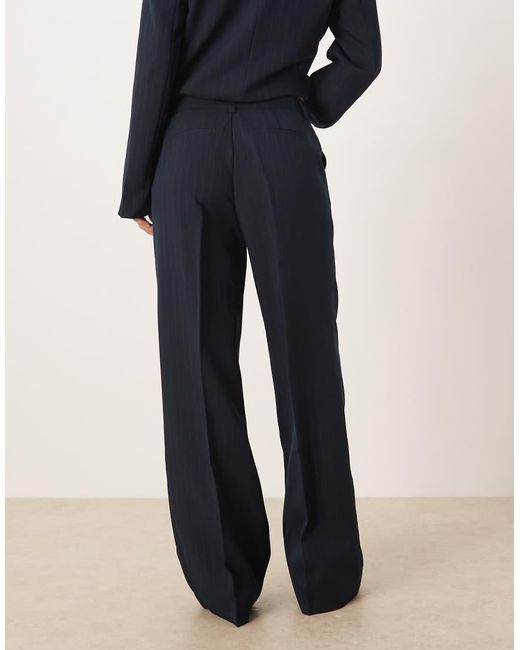 Gina Tricot Blue Co-ord Mid Waist Straight Trousers
