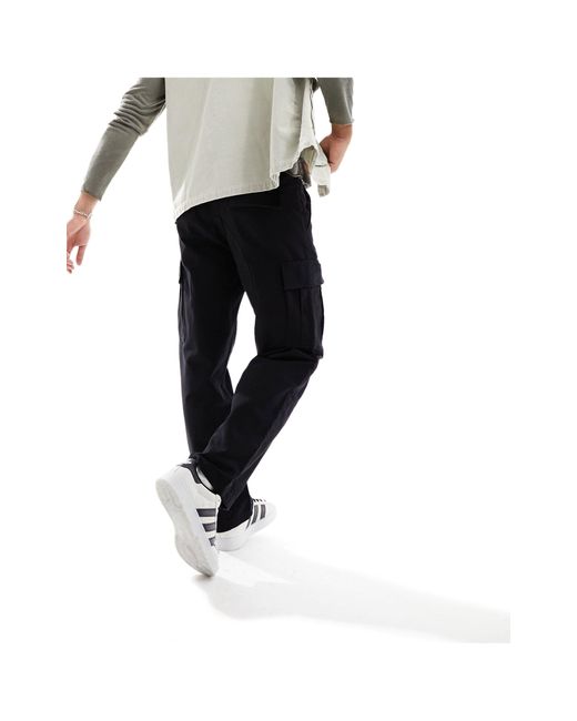 Weekday Joel Relaxed Fit Cargo Trousers in White for Men