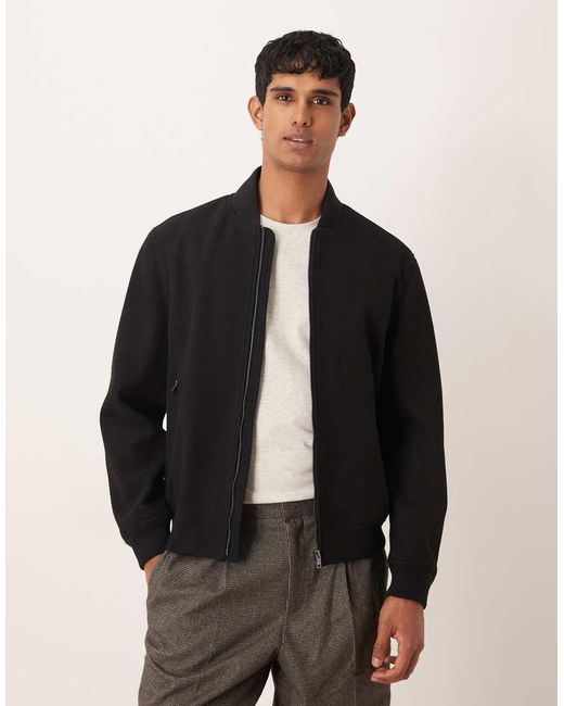 Giacca Harrington Nera di Mango in Black da Uomo