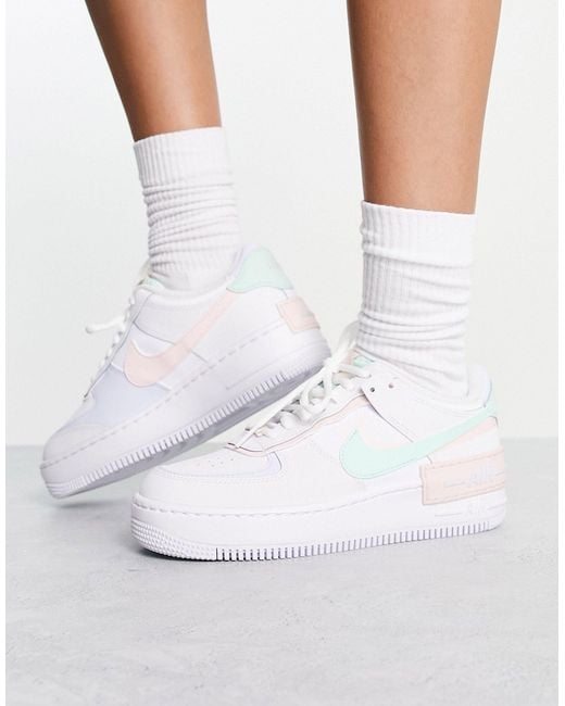 Nike Air Force 1 Shadow Trainers in White | Lyst UK