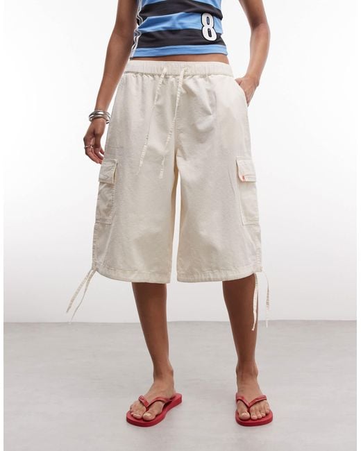 Collusion White Utility Cargo Jort