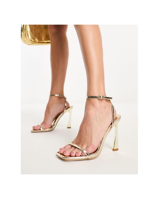 SIMMI White Simmi London Wide Fit Apple Barely There Heeled Sandals