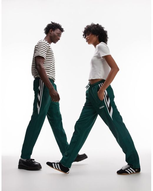 Adidas Originals White Woven Track Pants for men