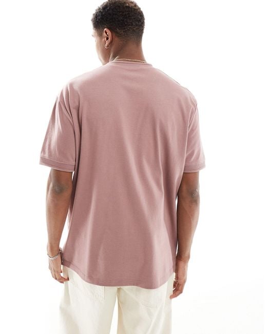 ASOS Pink Relaxed Fit T-shirt for men
