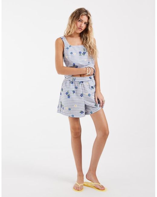 Vero Moda Blue Pull On Shorts