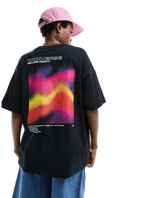 Converse Red – colourful sound waves – t-shirt
