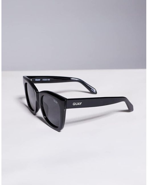 Gafas De Sol Negras Rectangulares After Hours De Quay Quay de color Black
