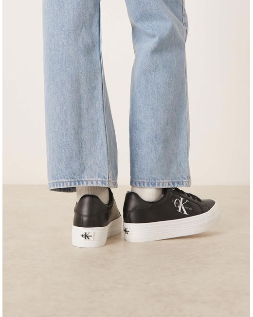 Calvin Klein Blue Vulc Flatform Trainer
