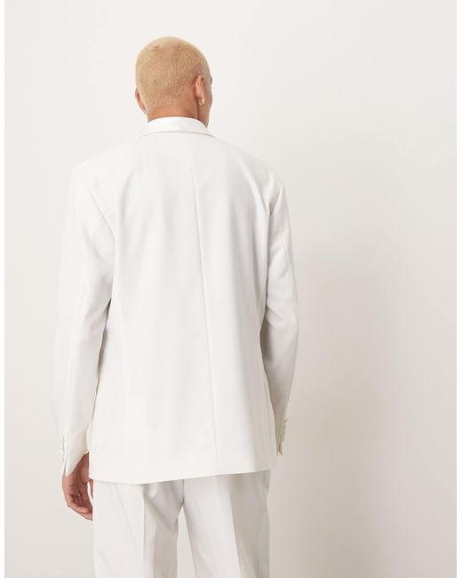 ASOS Natural Regular Tuxedo Suit Jacket for men