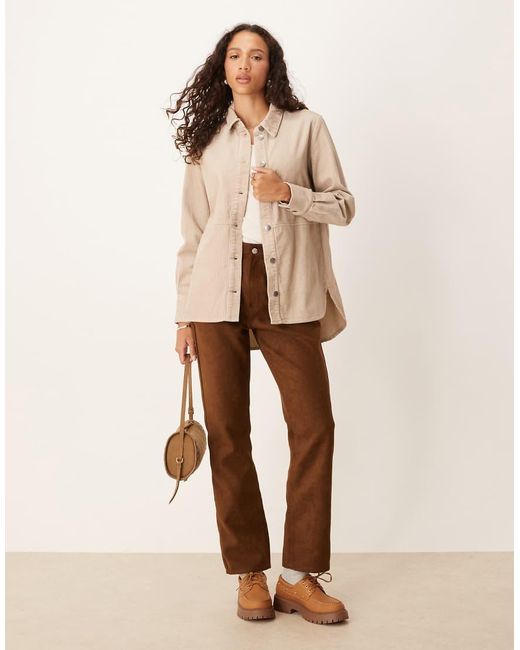 Camicia Giacca Comoda di Jdy in Natural