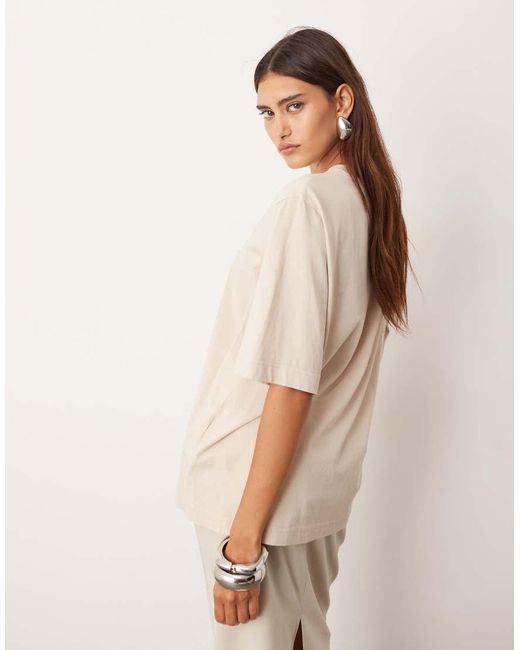 ARRANGE Oversized T-Shirt Van Jersey in het Natural