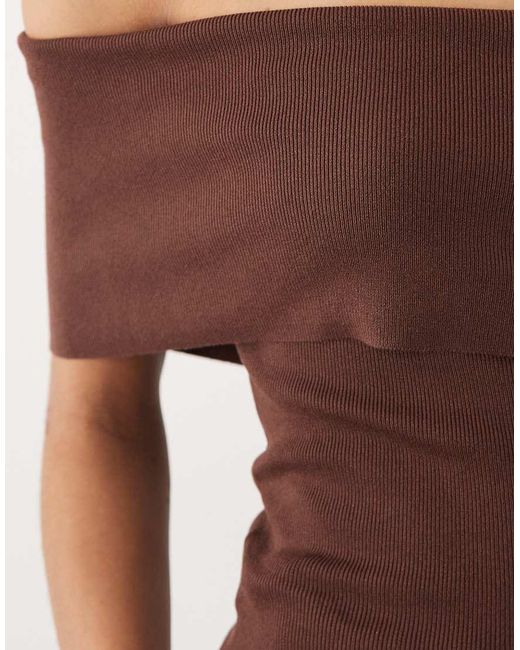 Mango Brown One Shoulder Top