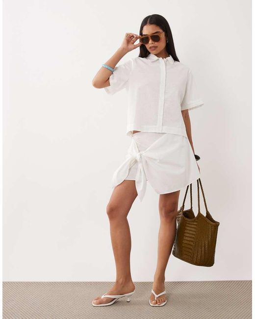Noughts & Kisses Natural Linen Shirt Co-ord