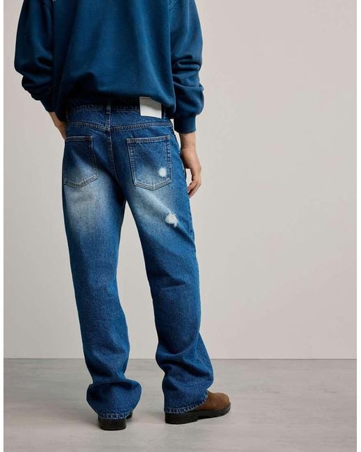 Desigual Blue Patched Jeans for men