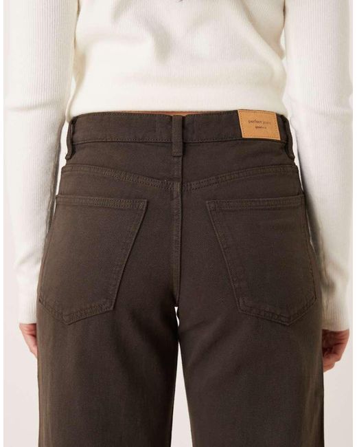 Gina Tricot Natural Low Waist Wide Leg Denim Jeans