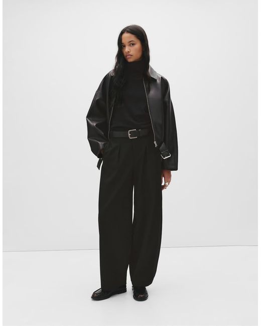 Pull&Bear Black Dressy Sarouel Trousers