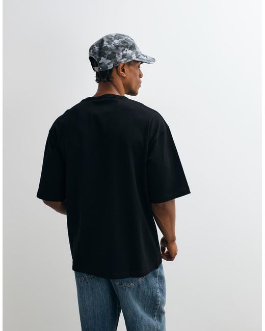 Collusion Blue Boxy Slogan Tee for men