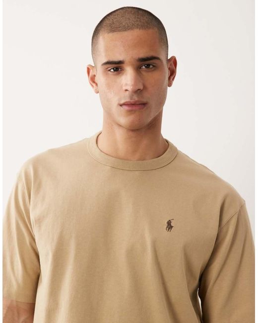 Polo Ralph Lauren Natural Icon Logo Heavyweight Relaxed Fit T-shirt for men