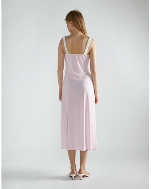 Glamorous Pink Contrast Scrunchie Strap Midi Dress