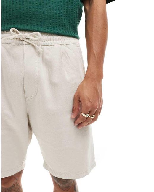 Jack & Jones Green Denim Short With Drawstring Waist for men