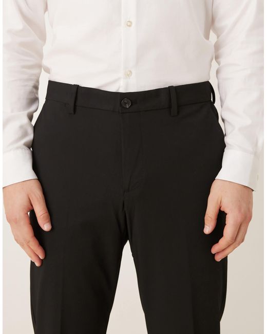 Mango Black Bologna Cotton Mix Tailored Trouser for men