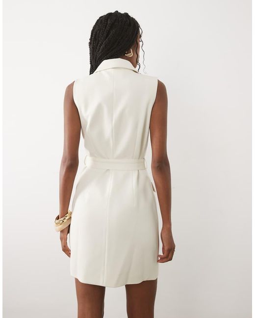 Miss Selfridge Natural Tailored Sleeveless Blazer Dress