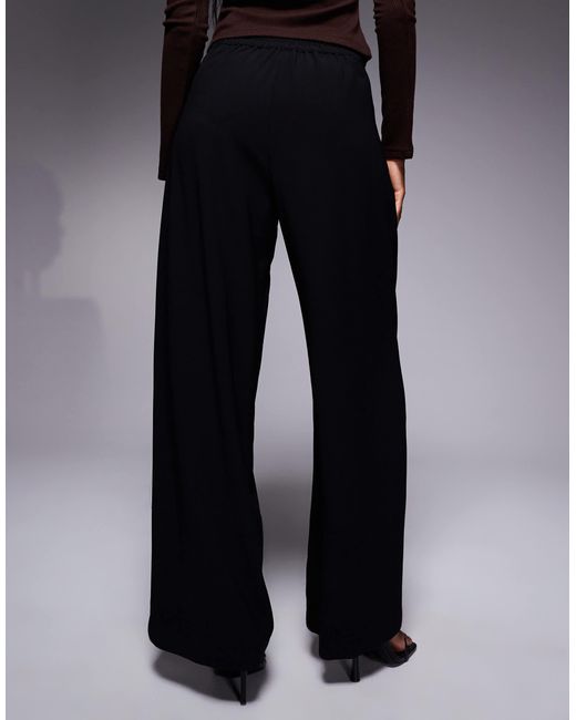 River Island Blue Tailored Wide Leg Trouser