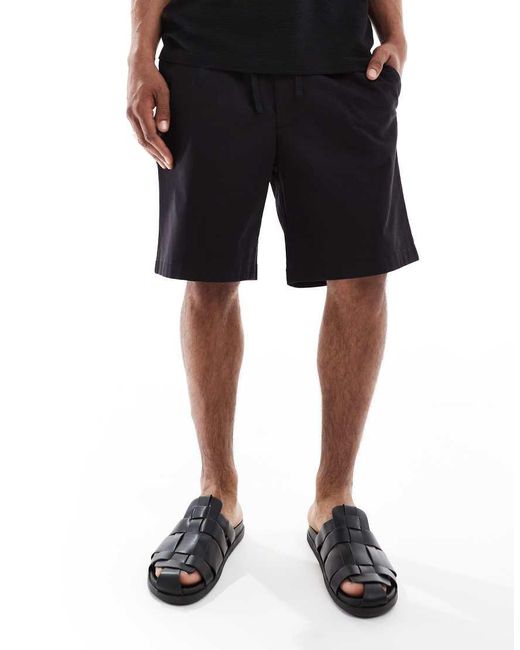 Jack & Jones Black Loose Fit Chino Short for men