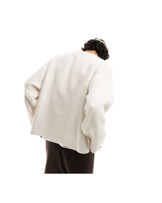Teo - pull décontracté en laine mélangée - cassé Weekday pour homme en coloris White